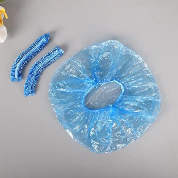 disposable blue shower cap